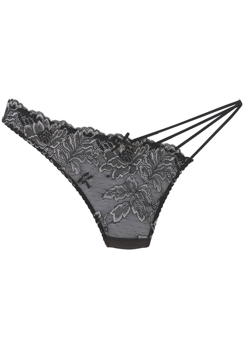 Bild: String von LASCANA: Sexy String mit edlen Zierbändern. Aus floraler, dezent transparenter Spitze. Mit hübschem Glitzeraccessoire und Zierschleife in der vorderen Mitte. Mit eingearbeitetem Baumwollzwickel. Mit Liebe & Leidenschaft in Hamburg kreiert. Aus 82% Polyamid, 9% Elasthan, 9% Viskose.