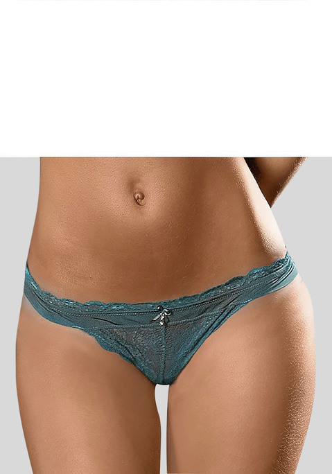 Bild: String von LASCANA: Femininer String in edler Schnittführung. Rundherum aus zarter, dezent transparenter Spitze. Mit feiner Zierschleife und hübschem Accessoire in der vorderen Mitte. Passende BHs aus der gleichen Serie erhältlich. Mit Liebe & Leidenschaft in Hamburg kreiert. Obermaterial: 90% Polyamid, 10% Elasthan.