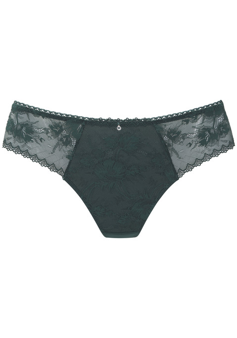 Bild: String von LASCANA: Femininer String aus floraler Spitze und feinem Soft-Mesh. Edles Schmuckaccessoire in der vorderen Mitte. Mit eingearbeitetem Baumwollzwickel. Passender BH aus der gleichen Serie erhältlich. Mit Liebe & Leidenschaft in Hamburg kreiert. Obermaterial: 87% Polyamid, 13% Elasthan.