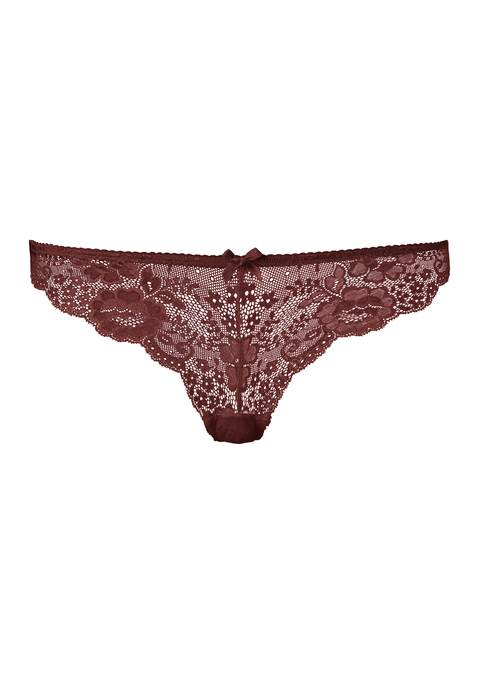 Bild: String von LASCANA: Verspielter String von Lascana aus foraler Spitze. Kleine Zierschleife in der Mitte vorn. Baumwollzwickel für viel Tragekomfort. Weiche, elastische Qualität.