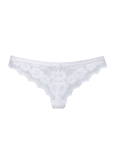 Bild: String von LASCANA: Verführerischer String aus zarter, elastischer Jacquardspitze. Mit leicht glänzendem Bund und feiner Zierschleife in der vorderen Mitte. Mit eingearbeitetem Baumwollzwickel. Passende BHs aus der gleichen Serie erhältlich. Mit Spitze, die anteilig recyceltes Polyamid enthält. Aus 85% Polyamid, 10% Elasthan, 5% Polyester.