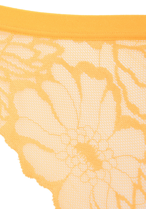 Bild: String von LASCANA: Stilvoller String von Lascana aus floraler Spitze. Unifarbenes Design. Elastisches Material.