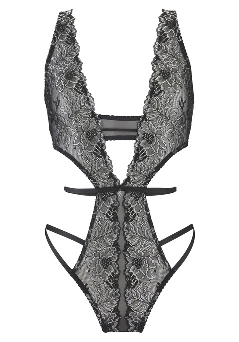 Bild: Stringbody von LASCANA: Stringbody mit verführerischer Rückenpartie & mit tiefem V-Ausschnitt. Rundum aus edler, floraler Spitze in dezent transparenter Optik. Bügellose Cups ohne Wattierung. Individuell verstellbare Träger. Mit Liebe & Leidenschaft in Hamburg kreiert. Aus 84% Polyamid, 9% Elasthan, 7% Viskose.