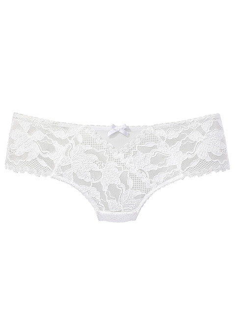 Bild: Stringpanty von LASCANA: Verführerische Stringpanty mit Netzeinsatz & Zierschleife in der vorderen Mitte. Rundherum aus floraler Spitze in transparenter Optik. Mit eingearbeitetem Baumwollzwickel. Passende BHs aus der gleichen Serie erhältlich. Mit Liebe & Leidenschaft in Hamburg kreiert. Aus 90% Polyamid, 10% Elasthan.
