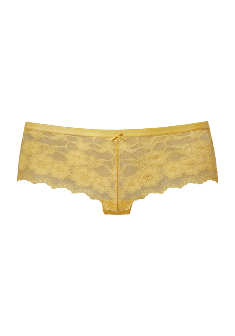 Bild: Stringpanty von LASCANA: Feminine Stringpanty aus zarter, elastischer Jacquardspitze. Mit leicht glänzendem Bund und feiner Zierschleife vorne mittig. Mit eingearbeitetem Baumwollzwickel. Passender BH aus der gleichen Serie erhältlich. Mit Spitze, die anteilig recyceltes Polyamid enthält. Aus 85% Polyamid, 10% Elasthan, 5% Polyester.
