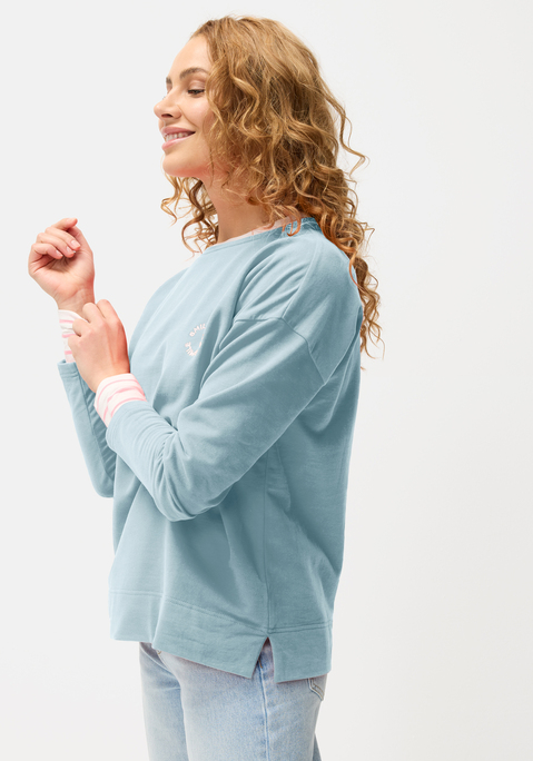 Bild: Sweatshirt von LASCANA: Komfortables Basic-Sweatshirt von Lascana mit klassischem Rundhalsausschnitt. Kleine seitliche Schlitze verleihen eine modische Note und erhöhen den Tragekomfort. Ideal für gemütliche und stilvolle Alltagslooks Aus weichem Baumwollmix.