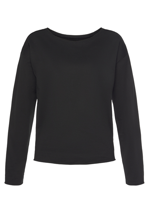 LASCANA Sweatshirt Damen schwarz Gr.32/34