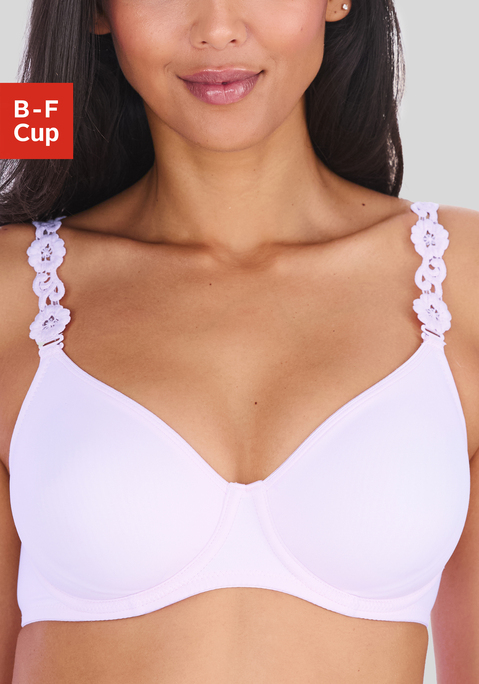 Bild: T-Shirt-BH von LASCANA: Klassischer Bügel-BH für den Alltag mit modischen Wechselträgern. Mit Bügel und nahtlos vorgeformten Cups (ohne Wattierung). Aus seidiger Microfaser in hochwertiger Tactel Qualität - besonders trageangenehm. Träger zum Austauschen: 1x Transparent, 1x Grundfarbe, 1x Stickereiträger. Mit Liebe & Leidenschaft in Hamburg kreiert. Der BH ist aus 82% Polyamid (TACTEL®), 18% Elasthan (LYCRA®). BHs sind nicht trocknergeeignet, da die Versteller und Ringe durch die Hitze beschädigt werden und brechen.