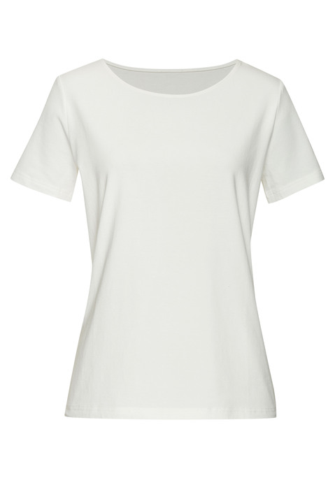 Bild: T-Shirt von LASCANA: Klassisches T-Shirt von Lascana im 2er-Pack. Kurze Ärmel. Mit Rundhals-Ausschnitt. Weiche Jerseyqualität aus Baumwoll und Modal.