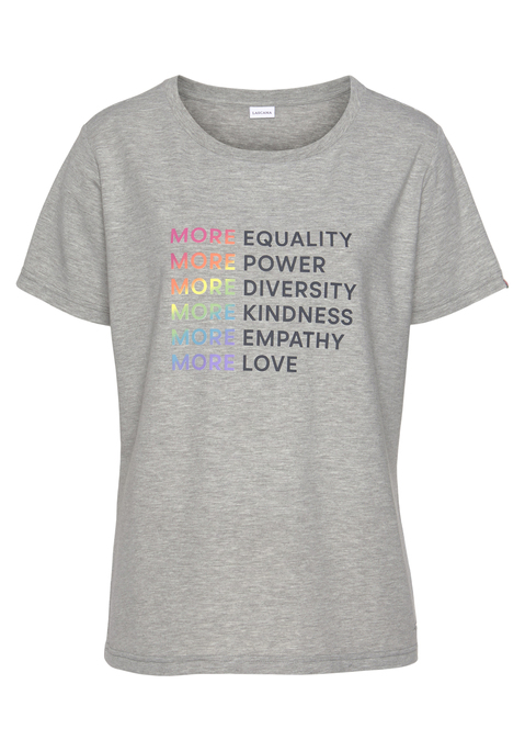 T-Shirt von LASCANA in grau-meliert