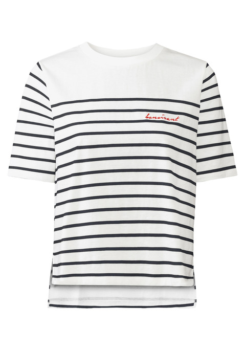LASCANA T-Shirt Damen weiß-marine gestreift Gr.32/34