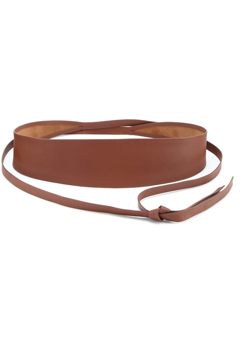 Bild: Taillengürtel von LASCANA: Taillengürtel aus Leder von LASCANA. Zum Binden. Breite: 6cm. Länge: Gr.S=70 cm, M=80cm, L=90cm + 80cm Bindebänder