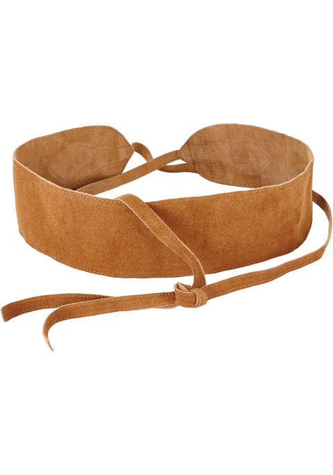 Bild: Taillengürtel von LASCANA: Taillengürtel aus Leder von LASCANA. Zum Binden. Aus Veloursleder. Breite 8 cm. Längen:  Gr.S 65cm, Gr.M 75cm, Gr.L 85cm + 80cm Band je Seite.