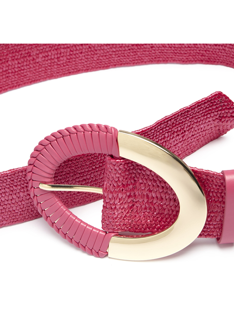 Bild: Taillengürtel von LASCANA: Elastischer Taillengürtel von Lascana in Bast-Optik. Runde, markante Schließe mit metallisch glänzendem Detail. Aus Bastimitat – für den perfekten Sommer-Look.