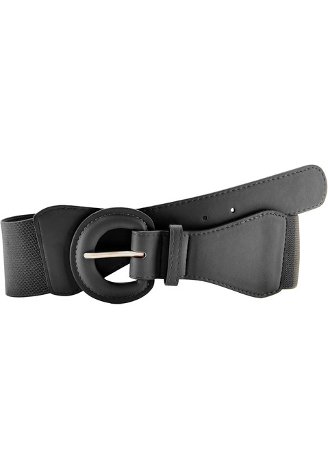 Bild: Taillengürtel von LASCANA: Elastischer Taillengürtel von LASCANA. Aus Textil und Lederimitat. Breite 6cm.
