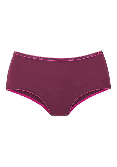 Bild: Taillenslip von LASCANA: Bequeme Taillenslips von Lascana im praktischen 4er-Pack. Weiches Logobündchen mit kontrastfarbener Muschelborte.  Aus angenehm elastischer Baumwolle.