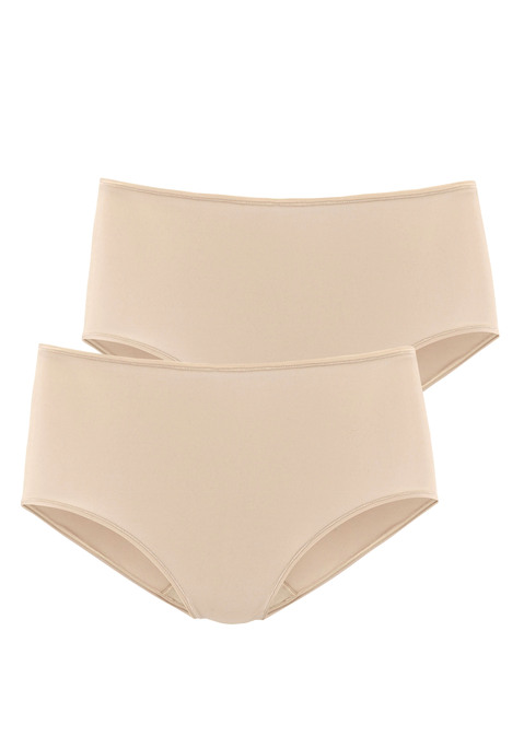 Bild: Taillenslip von LASCANA: Bequemer Taillenslip von Lascana im 2er-Pack. Flache Stretch-Abschlüsse am Taillen- und an den Beinsäumen. Sitzt perfekt und trägt nicht auf. Weiches Material.