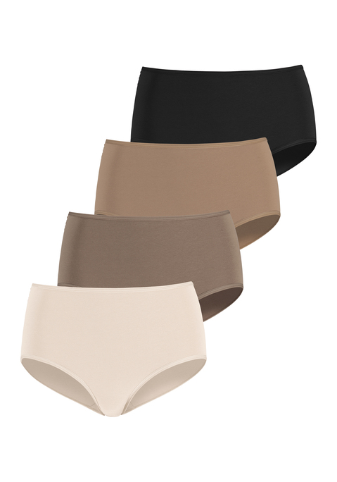 Bild: Taillenslip von LASCANA: Lascana Taillenslip im 4er-Pack. Mit flachen Einfassungen an Taillen- und Beinabschlüssen. Aus weicher Baumwoll-Elasthan-Qualität.