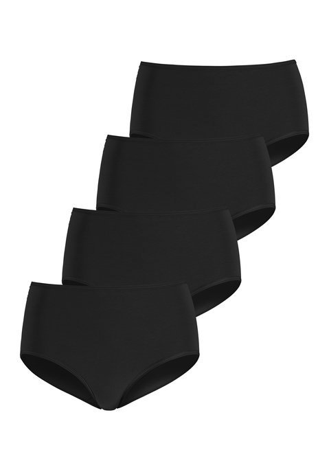 Bild: Taillenslip von LASCANA: Lascana Taillenslip im 4er-Pack. Mit flachen Einfassungen an Taillen- und Beinabschlüssen. Aus weicher Baumwoll-Elasthan-Qualität.