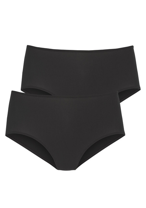 Bild: Taillenslip von LASCANA: Bequemer Taillenslip von Lascana im 2er-Pack. Flache Stretch-Abschlüsse am Taillen- und an den Beinsäumen. Sitzt perfekt und trägt nicht auf. Weiches Material.