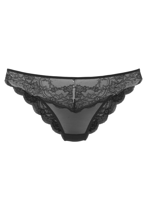 LASCANA Tanga Damen schwarz Gr.44/46