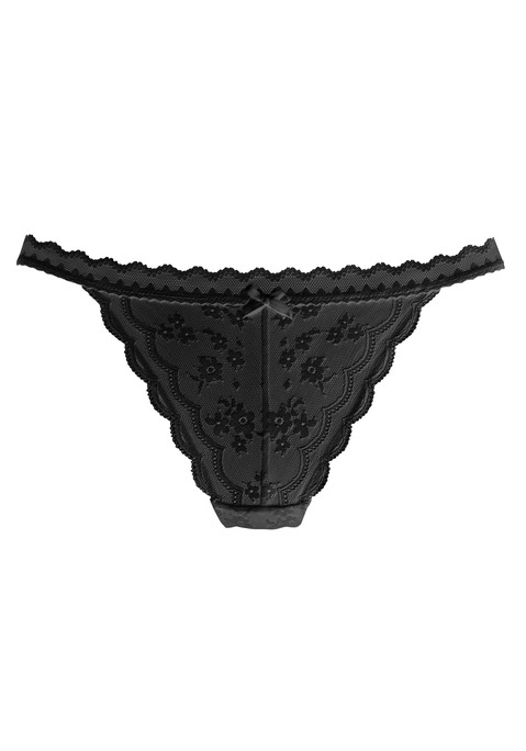 Bild: Tanga von LASCANA: Verführerischer Tanga in femininer Schnittform. Rundum aus feiner, blumiger Optik. Mit zarter Zierschleife in der vorderen Mitte. Mit eingearbeitetem Baumwollzwickel. Mit Liebe & Leidenschaft in Hamburg kreiert.
