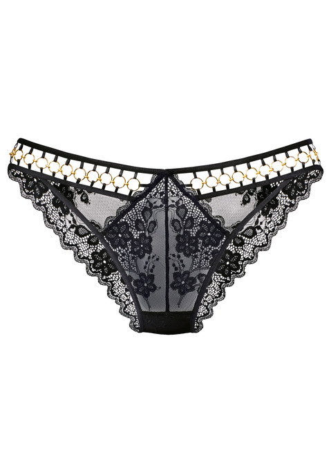 Bild: Tanga von LASCANA: Verführerischer Tanga mit Cut-Outs und dekorativen Ringen am Bund. Aus dezent transparenter, blumiger Spitze. Mit eingearbeitetem Baumwollzwickel. Passende BHs aus der gleichen Serie erhältlich. Mit Liebe & Leidenschaft in Hamburg kreiert. Aus 85% Polyamid, 15% Elasthan.