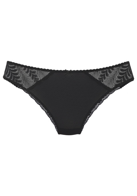 Bild: Tanga von LASCANA: Femininer Tanga in abdeckender Schnittform und Zierschleife. Hinten und an den Seiten aus dezent transparenter Spitze. Mit eingearbeitetem Baumwollzwickel. Passender BH aus der gleichen Serie erhältlich. Mit Liebe & Leidenschaft in Hamburg kreiert. Obermaterial: 87% Polyamid, 13% Elasthan.