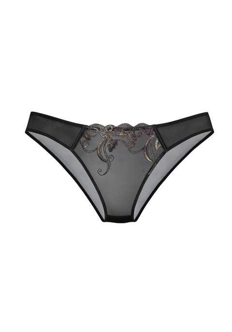 Bild: Tanga von LASCANA: Extravaganter Tanga mit Stickerei mit changierendem Effekt und metallisch glänzender Veredelung. Mit Stickerei vorne mittig, hinten aus Mesh in dezent transparenter Optik. Mit eingearbeitetem Baumwollzwickel. Passende BHs erhältlich, um dein Dessous-Set zu vervollständigen. Mit Liebe & Leidenschaft in Hamburg kreiert. Aus 75% Polyamid, 20% Polyester, 5% Elasthan.
