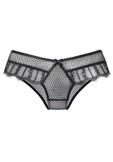 Bild: Tanga von LASCANA: Rundherum aus fancy Mesh mit Spitze seitlich. Mit Baumwollzwickel. Aus 88% Polyamid, 12% Elasthan.