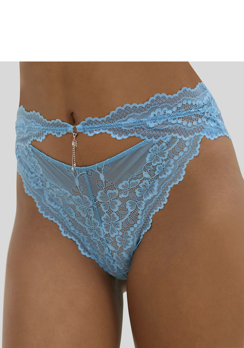 Bild: Tanga von LASCANA: Femininer Tanga in hoher Schnittform mit edlem Strasselement. Rundherum aus dezent transparenter Spitze in blumiger-Optik. Mit eingearbeitetem Baumwollzwickel. Passende BH's aus der gleichen Serie erhältlich. Mit Liebe & Leidenschaft in Hamburg kreiert. Obermaterial: 87% Polyamid, 13% Elasthan.