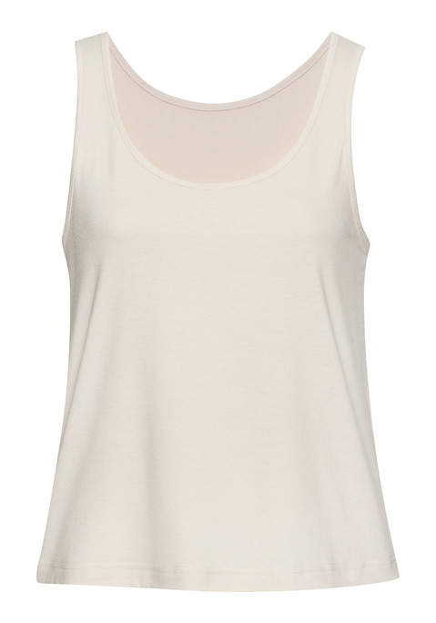 Bild: Tanktop von LASCANA: Schlichtes Schlaftop von Lascana. Unifarben. Lockerer Sitz. Rundhalsausschnitt. Fließende Viskose-Qualität.