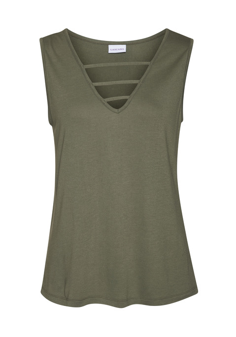 LASCANA Tanktop Damen khaki Gr.32/34