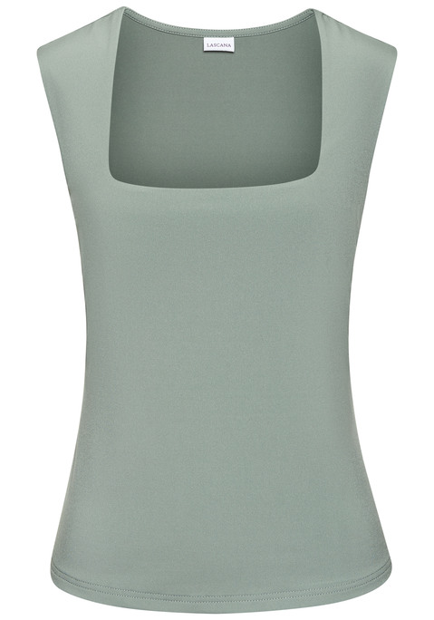 Bild: Tanktop von LASCANA: Elegantes Top von Lascana mit Karree-Ausschnitt. Breite Träger. Vorne doppellagig gearbeitet. Elastische, bügelarme Qualität.
