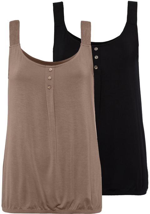 Tanktop von LASCANA in taupe
