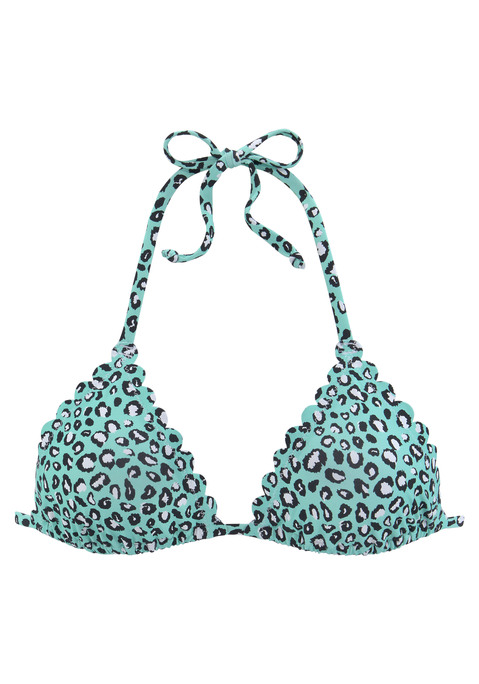 LASCANA Triangel-Bikini-Top Damen mint-bedruckt Gr.34 Cup C/D