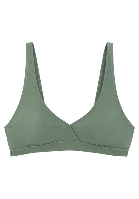 LASCANA Triangel-Bikini-Top Damen oliv Gr.42 Cup E/F