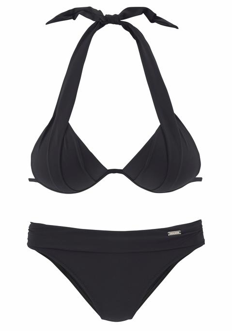 LASCANA Triangel-Bikini Damen schwarz Gr.34 Cup C