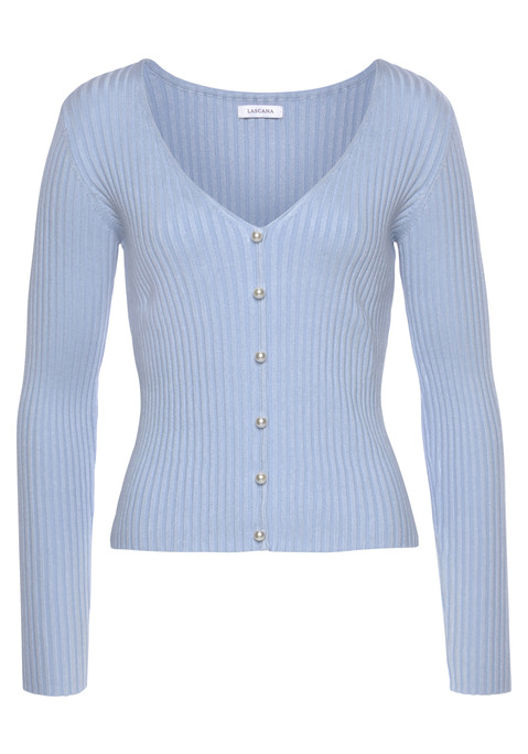 LASCANA V-Ausschnitt-Pullover Damen bleu Gr.40/42