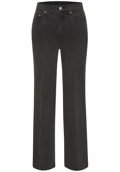 Bild: Weite Jeans von LASCANA: Bequeme Wide-Leg-Jeans von Lascana mit weit geschnittenem Bein für einen lässigen Look und maximalen Tragekomfort. Hohe Leibhöhe. Jeanstypisches 5-Pocket-Design. Mit Gürtelschlaufen. Vielseitig kombinierbar. Trageangenehme Qualität.
