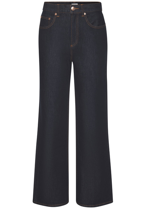 Bild: Weite Jeans von LASCANA: Bequeme Wide-Leg-Jeans von Lascana mit weit geschnittenem Bein für einen lässigen Look und maximalen Tragekomfort. Hohe Leibhöhe. Jeanstypisches 5-Pocket-Design. Mit Gürtelschlaufen. Vielseitig kombinierbar. Trageangenehme Qualität.
