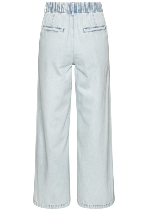 Bild: Weite Jeans von LASCANA: Wide-leg-Jeans von Lascana. Vorne mit Bundfalten. Knopf und Reißverschluss. Seitliche Eingrifftaschen. Hinten Leistentaschen. Trageangenehmee Denim.
