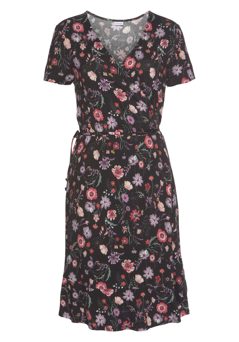 Wickelkleid von LASCANA in schwarz