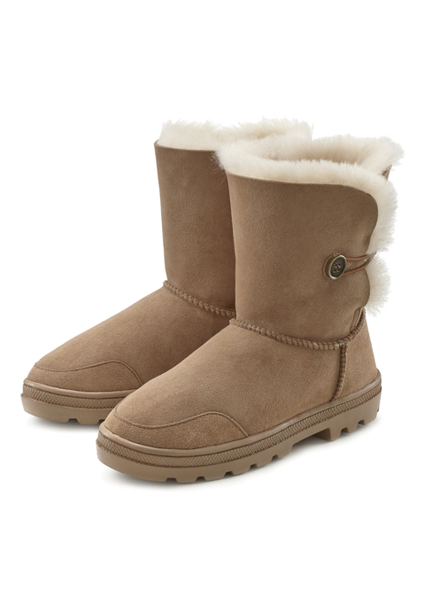 Stiefel von LASCANA in camelfarben