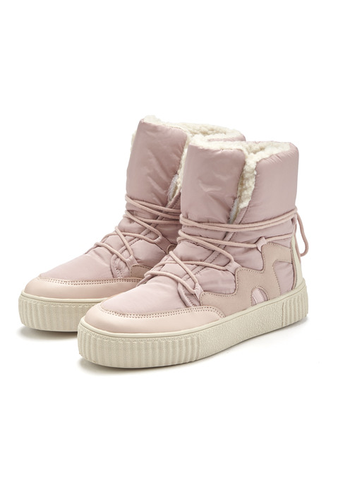 Bild: Winterboots von LASCANA: Boots mit Textil VEGAN von LASCANA. Obermaterial aus Lederimitat und Textil. Futter und Decksohle aus Textil. Laufsohle aus Synthetik.