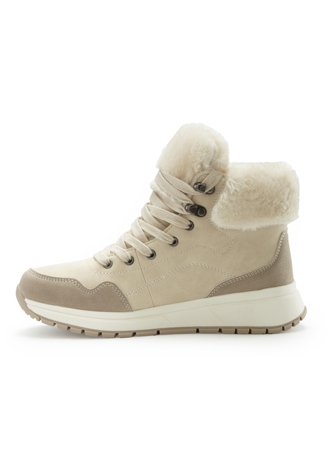 Bild: Winterstiefelette von LASCANA: Aus wasserabweisendem Material VEGAN. Mit herausnehmbarer Innensohle, für lose Einlagen geeignet. Obermaterial aus Lederimitat. Futter und Decksohle aus Textil. Laufsohle aus Synthetik.