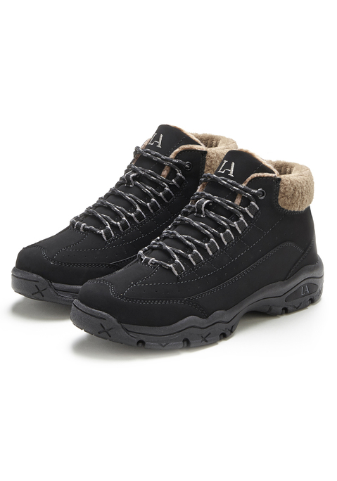Bild: Winterstiefelette von LASCANA: Boots zum Schnüren von LASCANA. Mit herausnehmbarer Innensohle, für lose Einlagen geeignet. Obermaterial aus Synthetik. Futter und Decksohle aus Textil. Laufsohle aus Synthetik.