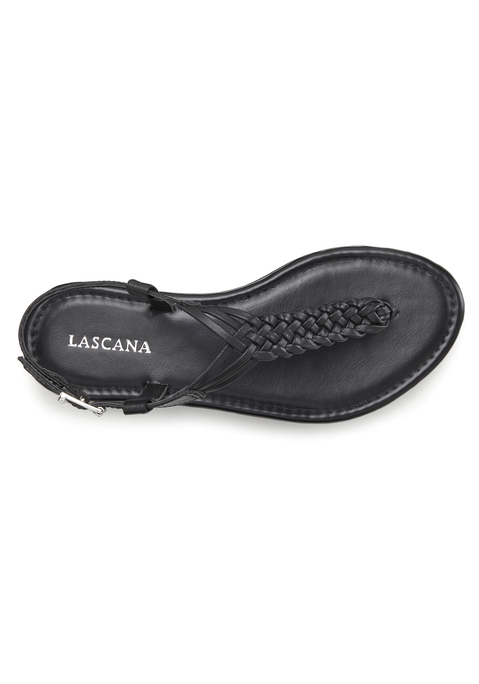 Bild: Zehentrenner von LASCANA: Zehentrenner aus Leder von LASCANA. Obermaterial aus Ziegenleder. Futter und Decksohle aus Lederimitat. Laufsohle aus Synthetik.