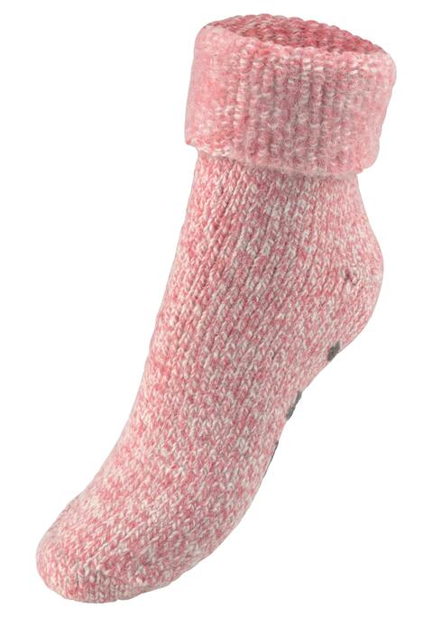 Bild: ABS-Socken von Lavana: Stricksocken für warme Füße im Winter. Mit rutschhemmenden Noppen unter der Sohle. Aus 45% Wolle, 20% Polyester, 15% Polyacryl, 10% Polyamid, 10% sonstige Fasern.