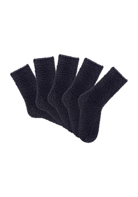 Bild: Kuschelsocken von Lavana: In schönen dezenten Farben, gut zu kombinieren. Ideal für Zuhause, wärmen kalte Füße. Material: Aus 98% Polyester, 2% Elasthan. Socken enden über dem Knöchel.
